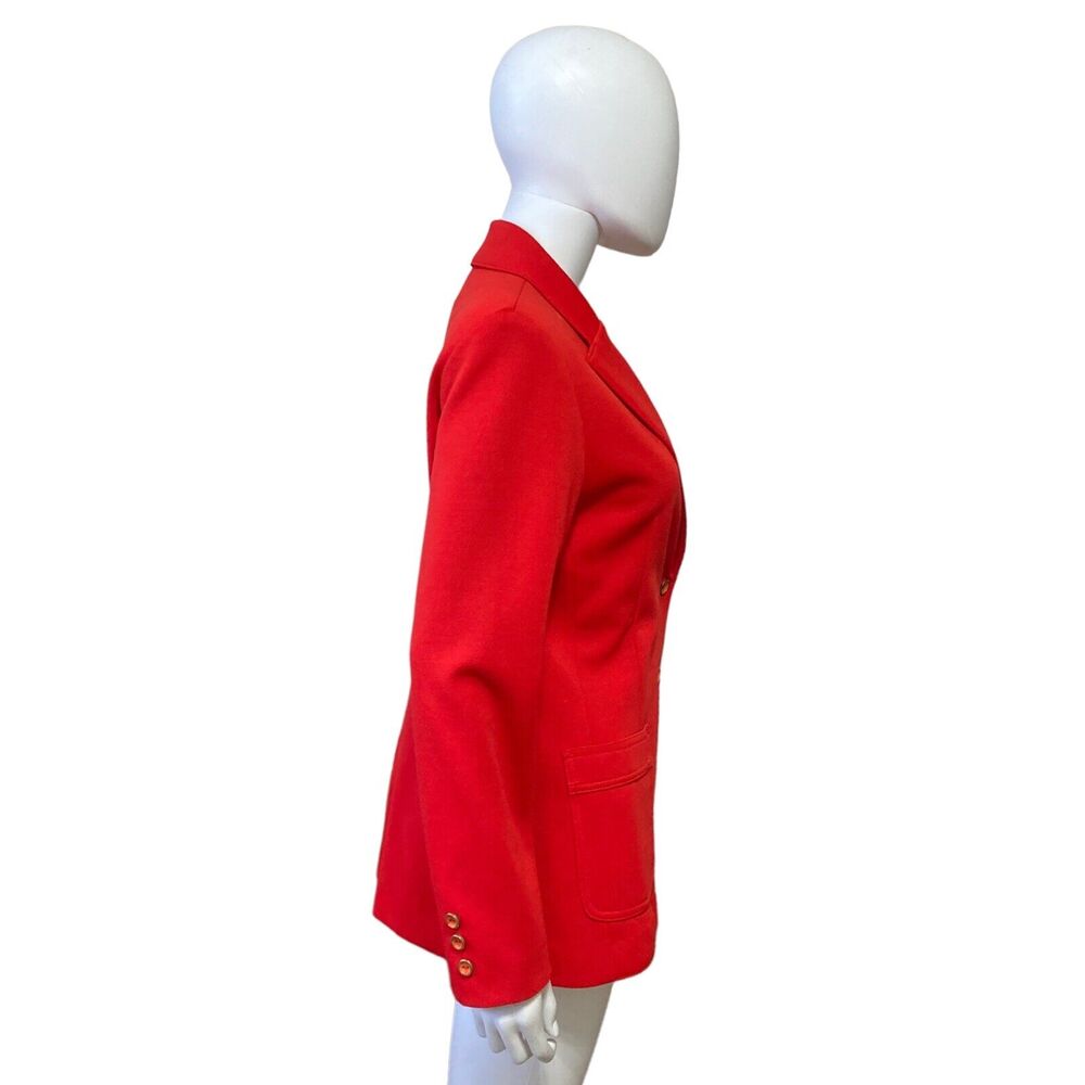 $5 SALE MUST GO Vintage 70s Alex Coleman Sportswear Red Blazer Jacket Size S - Picture 2 of 12